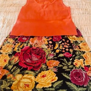 Adorable floral skirt - Coral knit Top Sold Separately